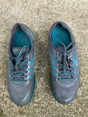 Skechers Gray and Teal Women's Athletic Sneakers